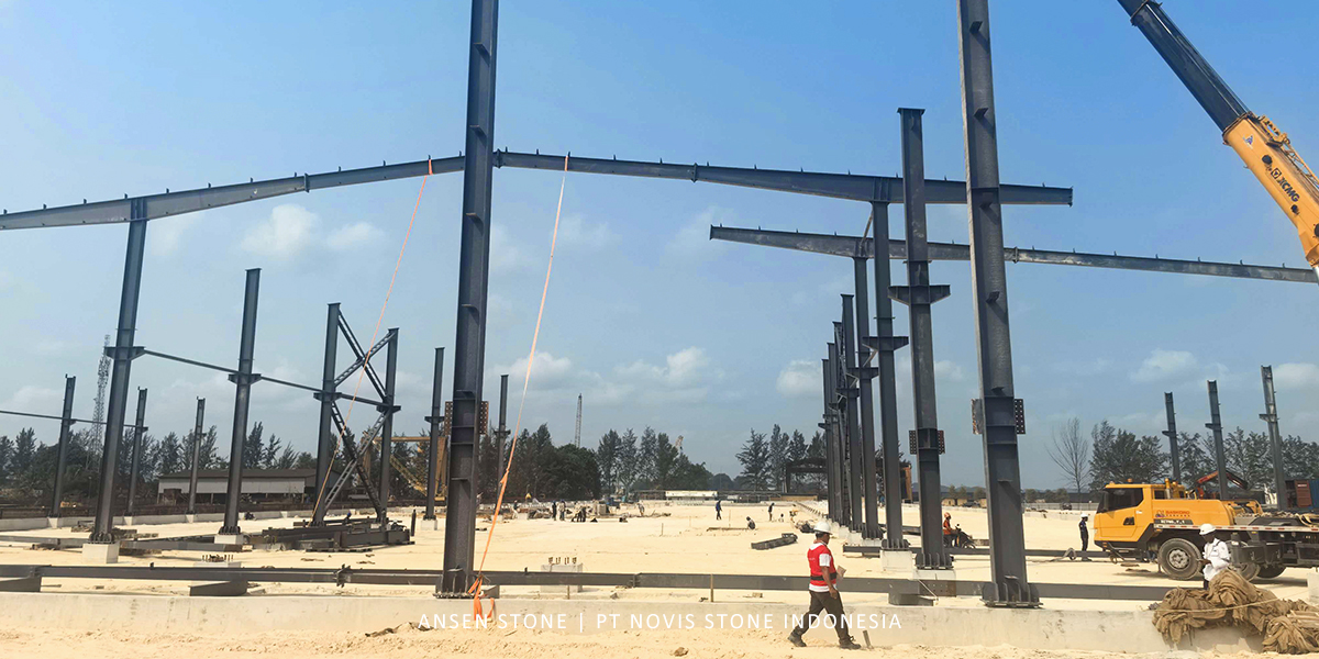 Novis Stone Indonesia factory construction progress in Batam Novis Stone Indonesia factory construction progress in Batam