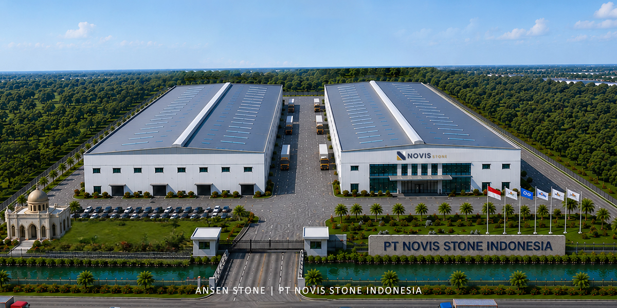 Novis Stone Indonesia factory construction nearing production launch in December 2026 Novis Stone Indonesia factory construction nearing production launch in December 2026