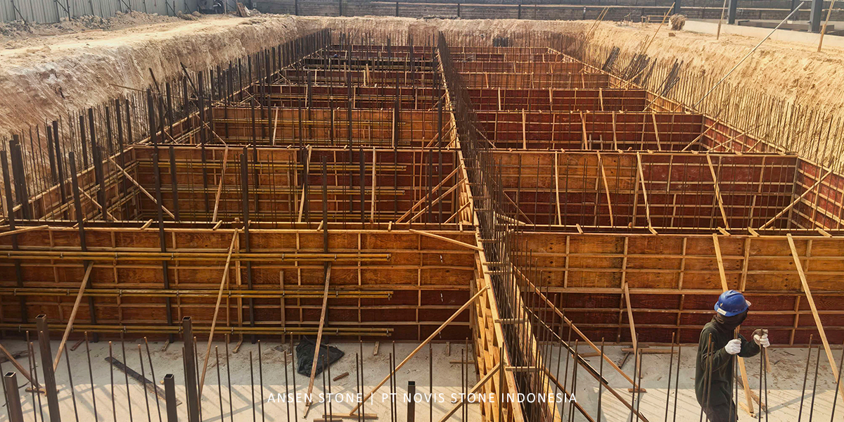 Construction of the Novis Stone quartz factory in Indonesia Construction of the Novis Stone quartz factory in Indonesia